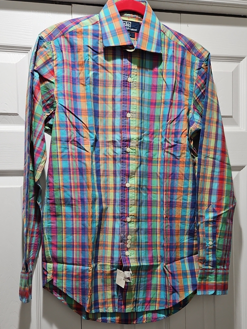 Colorful Plaid Men’s Button-Down Shirt by Polo